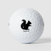 Eekhoorn Silhouet - Zwart Dier Golfballen (Voorkant)