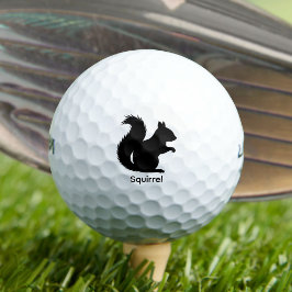 Eekhoorn Silhouet - Zwart Dier Golfballen