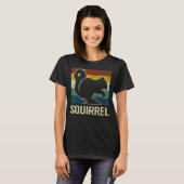 eekhoorn Silhouette Design Funny Squirrel T-shirt (Voorkant volledig)