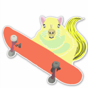 Eekhoorn skateboard sticker