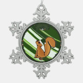 Eekhoorn Sneeuwvlok Omlijst Ornament (Voorkant)