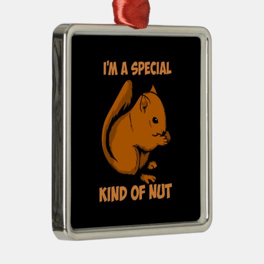 Eekhoorn - speciaal soort nut metalen ornament (Rechts)