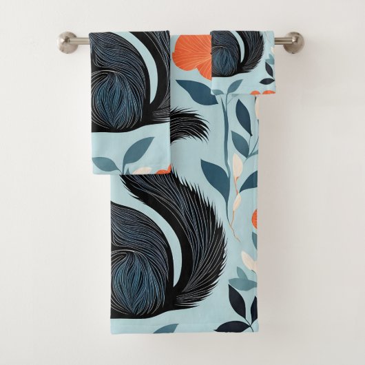 Eekhoorn Spring Flowers Art Bad Handdoek (Insitu)