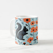 Eekhoorn Spring Flowers Art Koffiemok (Voorkant links)