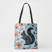 Eekhoorn Spring Flowers Art Tote Bag (Voorkant)