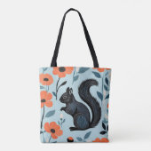 Eekhoorn Spring Flowers Art Tote Bag (Achterkant)