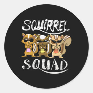Eekhoorn Squad Pet Chipmunk Fan Team Ronde Sticker