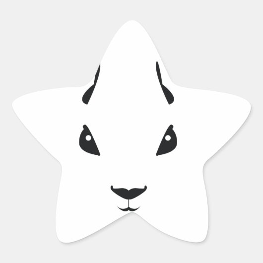 eekhoorn ster sticker (Voorkant)