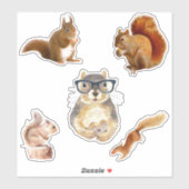 Eekhoorn Sticker Verzameling (Vel)
