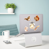 Eekhoorn Sticker Verzameling (Laptop op bureau)