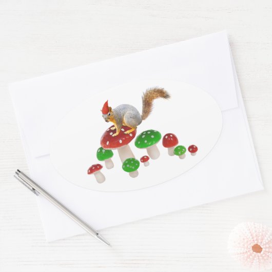 Eekhoorn Stickers met Toadstools Stickers (Envelop)