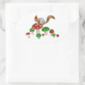 Eekhoorn Stickers met Toadstools Stickers (Tas)