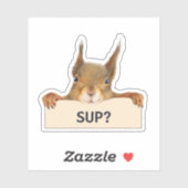 Eekhoorn SUP? Aangepaste tekstuitloop Sticker (Vel)