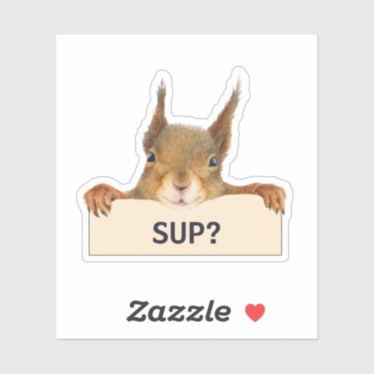 Eekhoorn SUP? Aangepaste tekstuitloop Sticker (Vel)