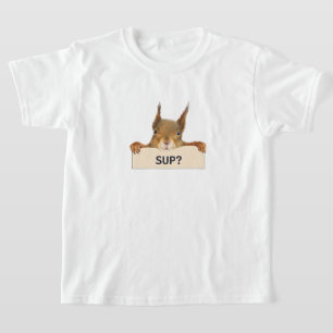 Eekhoorn SUP? Aangepaste tekstuitloop T-shirt