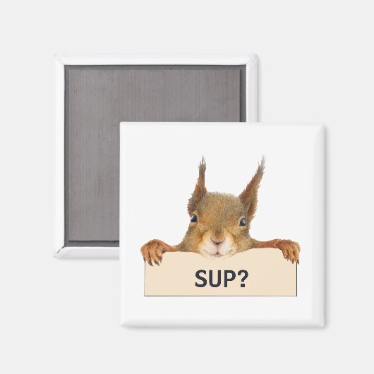 Eekhoorn SUP? Eigen Tekst Magneet (Voorkant / Achterkant)