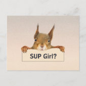 Eekhoorn SUP meisje? Eigen Tekst Briefkaart (Voorkant)