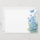 Eekhoorn Sweetness Floral Blue Boy Baby shower Kaart (Achterkant)