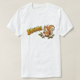 Eekhoorn T-shirt Grappig ADHD Afleiding Comic Art