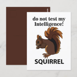 Eekhoorn test mijn intelligentie niet briefkaart