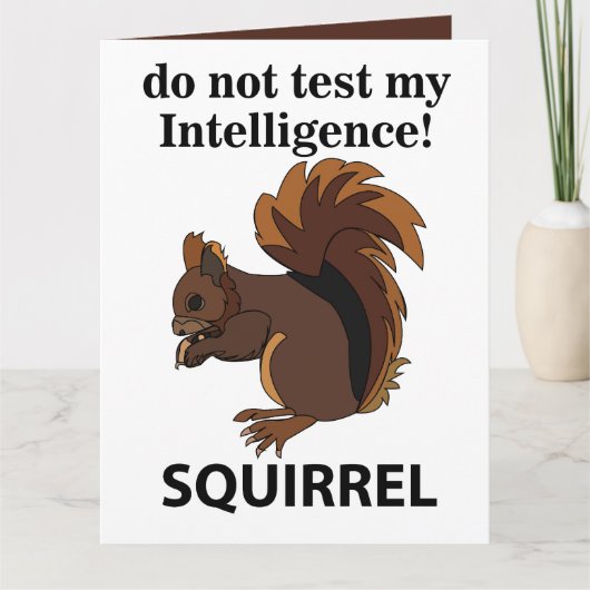 Eekhoorn test mijn intelligentie niet kaart (Voorkant)