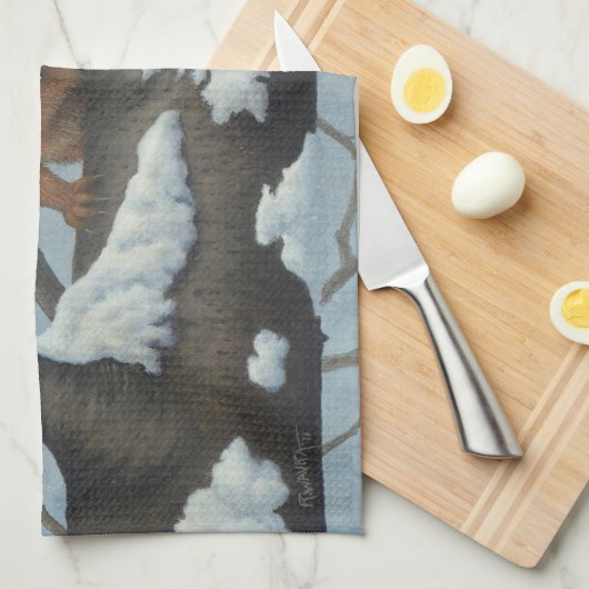 eekhoorn theedoek (Quarter Fold)