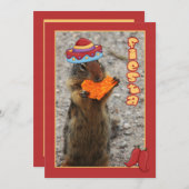 Eekhoorn, Tortilla Chip Fiesta Invitation Kaart (Voorkant / Achterkant)