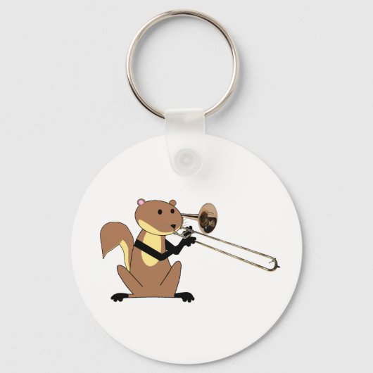Eekhoorn Trombone afspelen Sleutelhanger (Voorkant)
