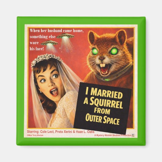 Eekhoorn uit de kosmos parodie magneet (Voorkant)