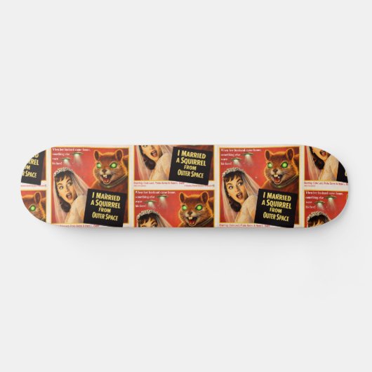 Eekhoorn uit de kosmos parodie persoonlijk skateboard (Horizontaal)