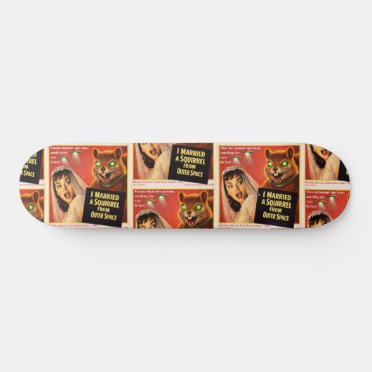 Eekhoorn uit de kosmos parodie persoonlijk skateboard (Horizontaal)