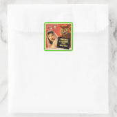 Eekhoorn uit de kosmos parodie vierkante sticker (Tas)