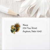 Eekhoorn Ukulele Adresetiketten Etiket (Insitu)