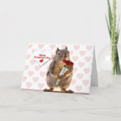 Eekhoorn Valentijn Feestdagen Kaart (Voorkant)