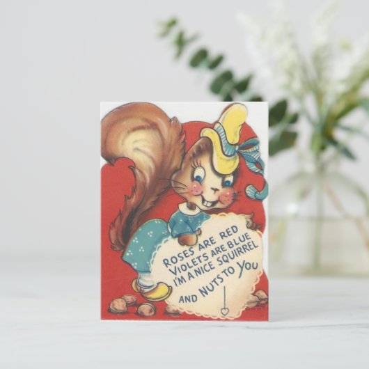  eekhoorn Valentijn Feestdagenkaart (Staand voorkant)