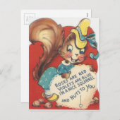 eekhoorn Valentijn Feestdagenkaart (Voorkant / Achterkant)