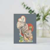 eekhoorn Valentijn Feestdagenkaart (Staand voorkant)