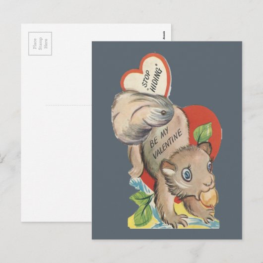  eekhoorn Valentijn Feestdagenkaart (Voorkant / Achterkant)