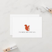 Eekhoorn Valentijn haalt je aan Kaart (Voorkant / Achterkant in situ)