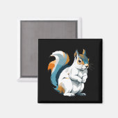 Eekhoorn Vector Kunst met Levendige Kleuren Magneet (Voorkant / Achterkant)