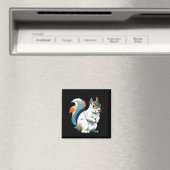 Eekhoorn Vector Kunst met Levendige Kleuren Magneet (Insitu (Vaatwasser))