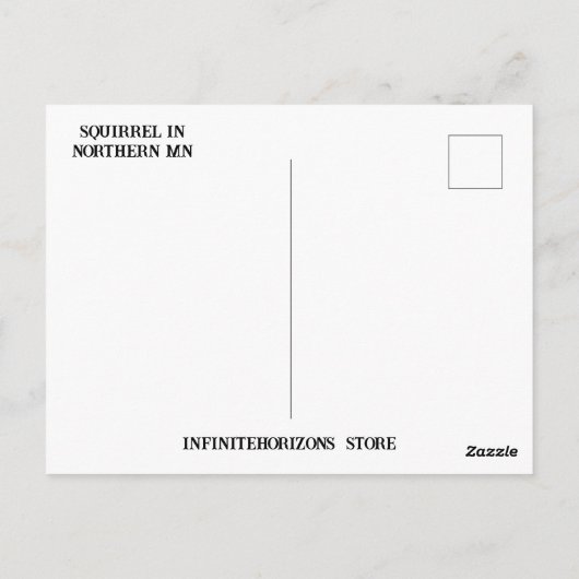 Eekhoorn Verbergen in een Tree Briefkaart (Achterkant)