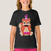 Eekhoorn Verjaardag Party pet T-shirt (Voorkant)