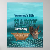 Eekhoorn Verjaardag Welkomstbord Poster (Voorkant)