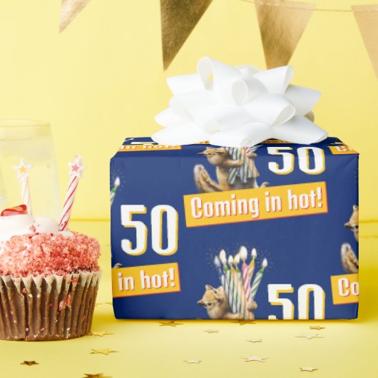 Eekhoorn verjaardagskaarsen cadeaupapier (Verjaardagsfeest)