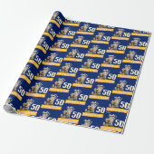 Eekhoorn verjaardagskaarsen cadeaupapier (Uitgerold)