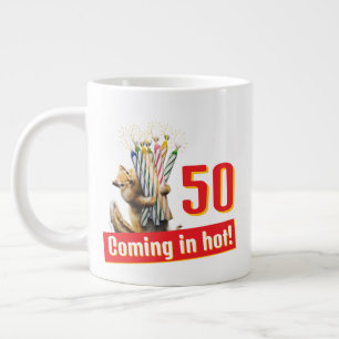 Eekhoorn verjaardagskaarsen grote koffiekop