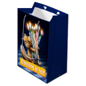 Eekhoorn verjaardagskaarsen medium cadeauzakje (Voorkant Gekanteld)