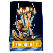 Eekhoorn verjaardagskaarsen medium cadeauzakje (Voorkant)