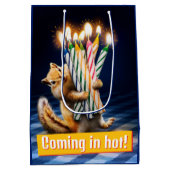 Eekhoorn verjaardagskaarsen medium cadeauzakje (Achterkant)